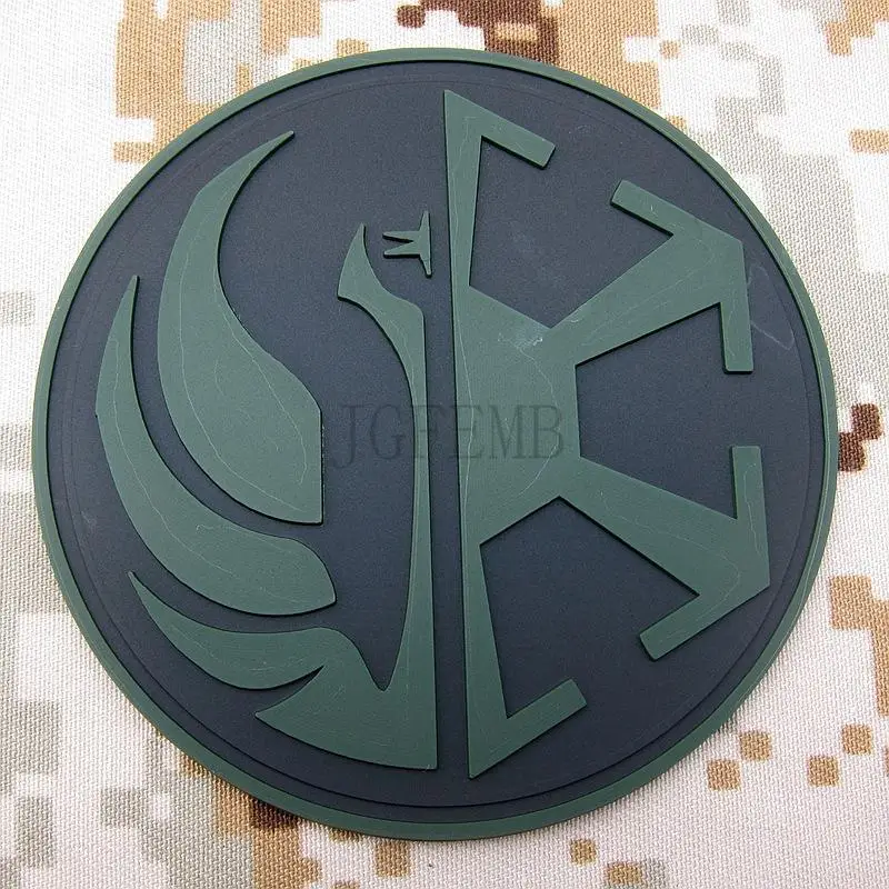 Зеленый джедай заказ Insignia Старая Республика Логотип 3D ПВХ патч PB1466|the patch|3d pvc