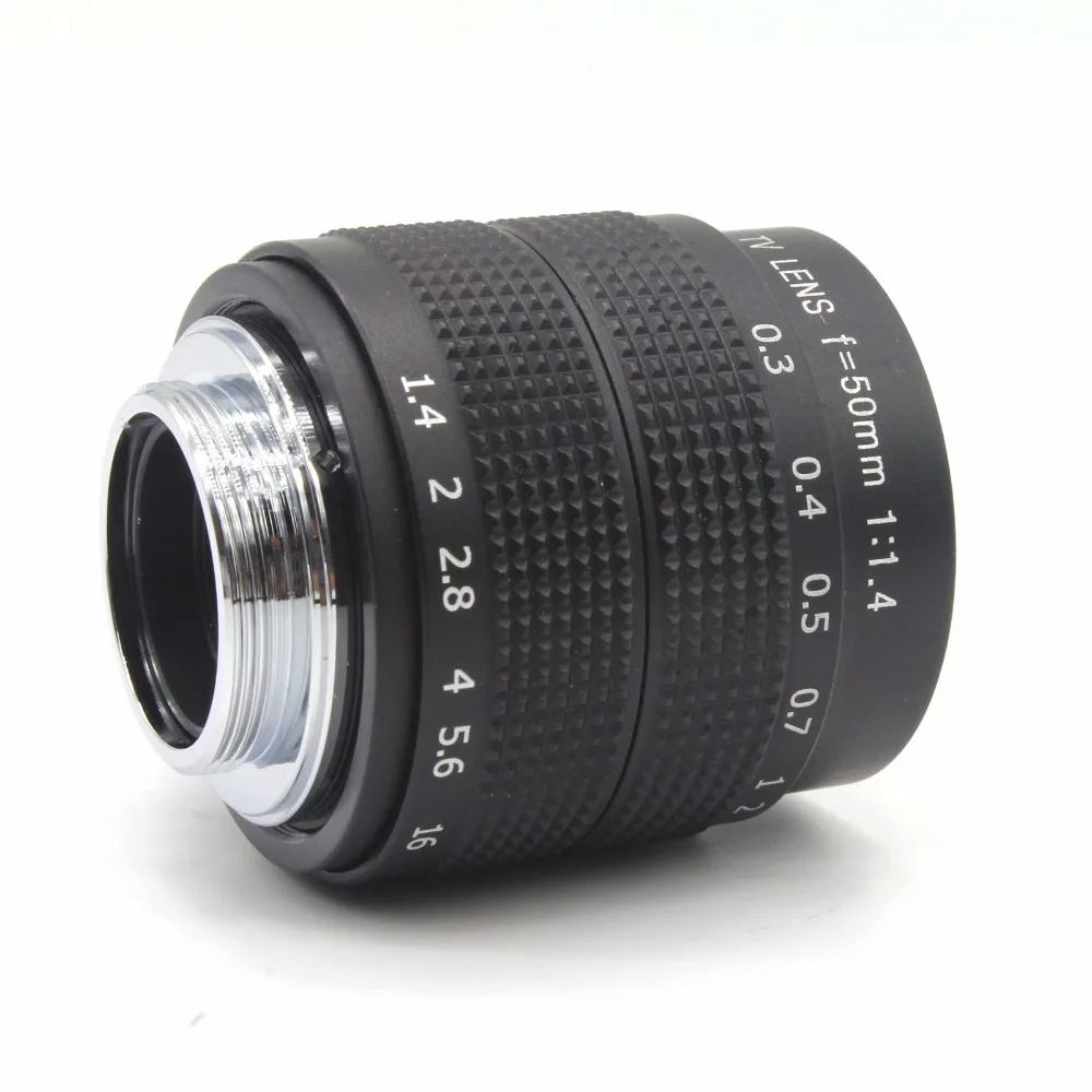Фуцзянь 50 мм F1.4 CCTV ТВ Объектив + C EOS м макрокольцо для Canon беззеркальная камера/для