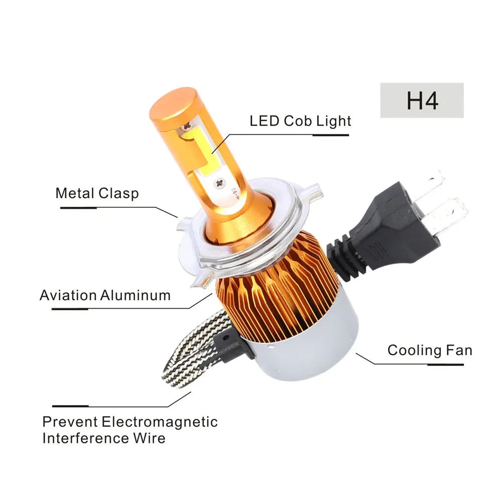 2 шт. H1 H3 H4 9005 9006 H13 9004 H7 H11 100 W 20000LM светодиодный фары комплект для переоборудования автомобиля accessries