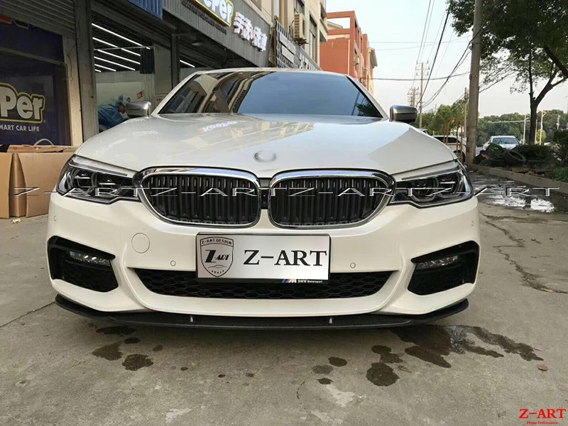 2017 2020 Z ART для BMW G30 углеродное волокно передняя губа ДЛЯ G31 передний спойлер 5