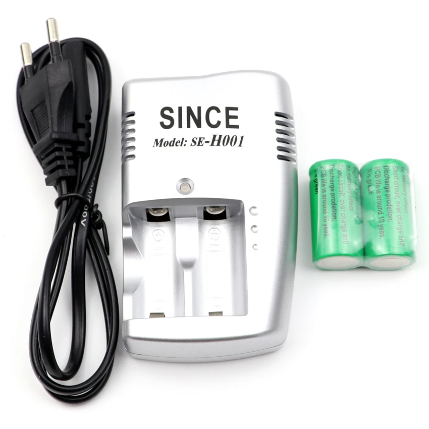 2 шт. литий ионные аккумуляторные батарейки 3 0 в CR123A CR123 16340 500 мАч|battery charger|rechargeable