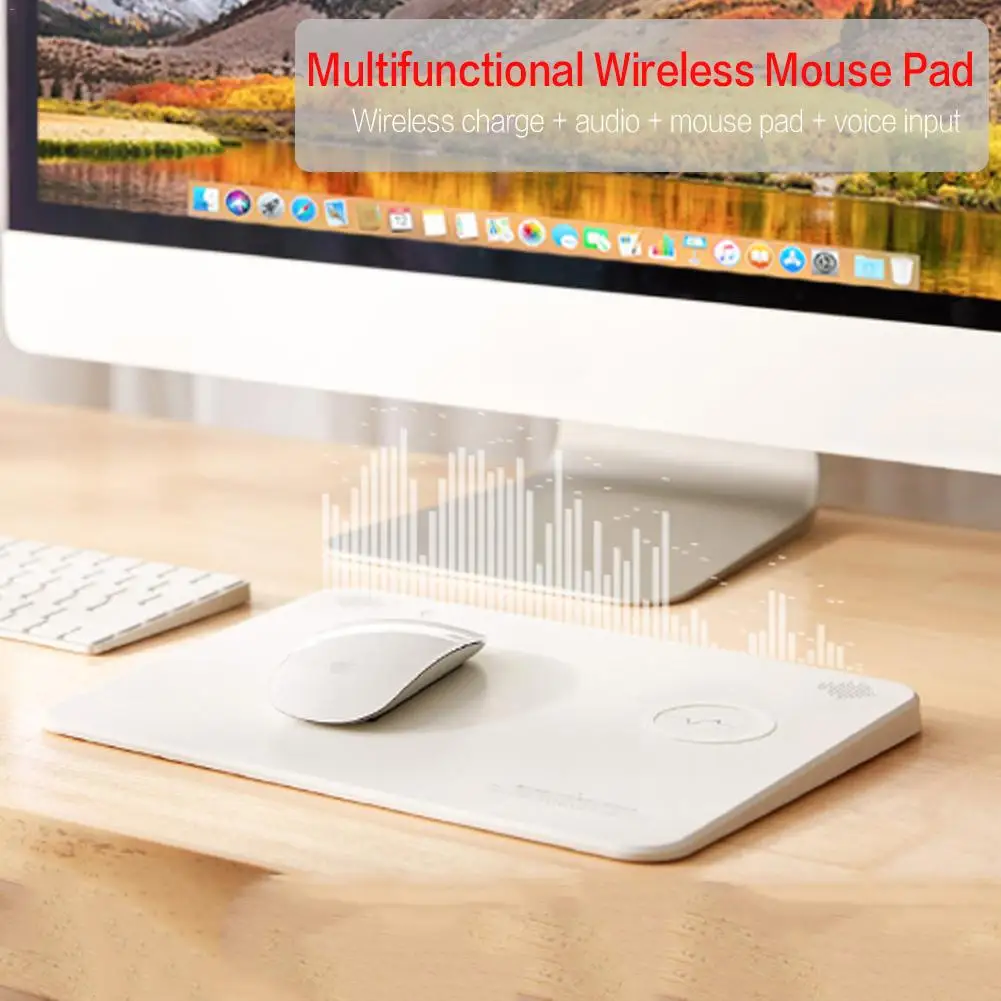 Мультимедийный Bluetooth динамик беспроводной зарядный коврик для мыши