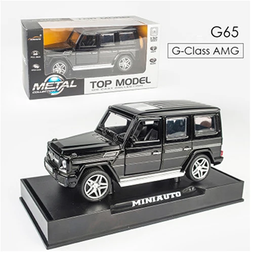 Bright black-box KIDAMI 1:32 Сплав MINIAUTO Benz G65 SUV amg литой автомобиль модель мальчик коллекция подарок игрушки для детей siku - Цвет: Bright black-box