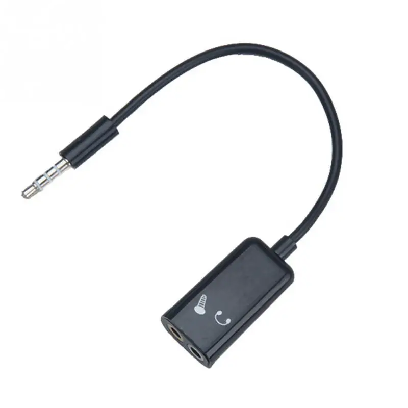 3.5mm Stereo Splitter Audio Male to Female Earphone Headset+ Microphone Adapter For IPhone for Xiaomi /Samsung /Smartphone