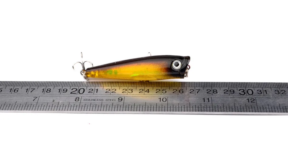8PCS Topwater Fishing Minnow Crankbait Popper Fish Bass lure hook baits 6.5cm/6.5g Free shipping | Спорт и развлечения