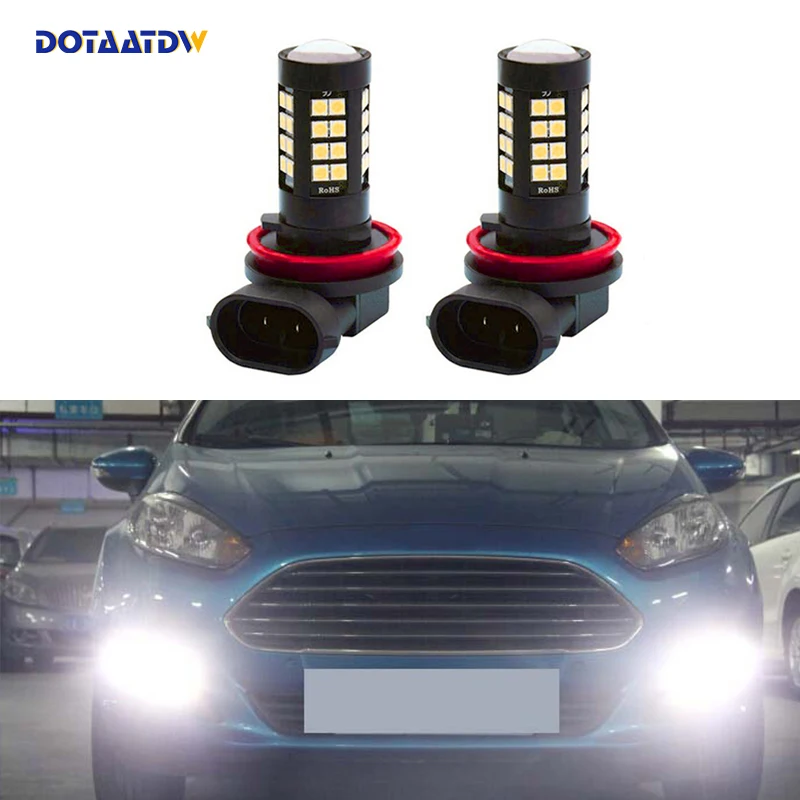 DOTAATDW 2x H11 H8 светодиодный автомобильный светильник s лампы DRL Противотуманные фар