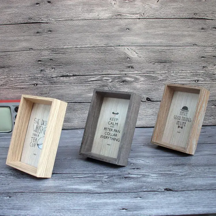 2017 ручная работа прямоугольная Рамка винтажная деревянная фоторамка