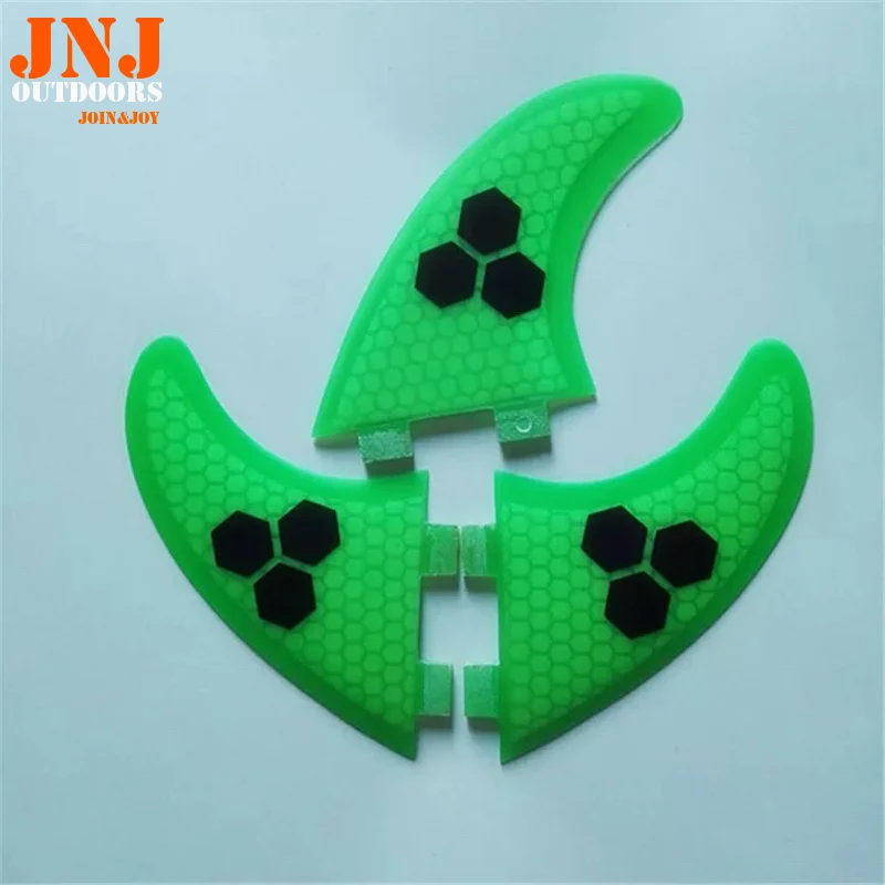 Абсолютно JNJ доска для серфинга FCS G5 стекловолокна tri Киль, наборы - Цвет: green