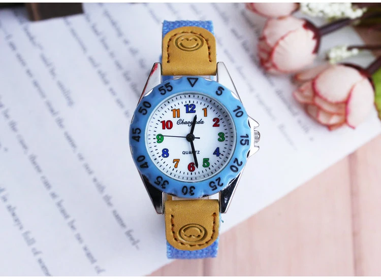 Новые высококачественные синие Черные часы для мальчиков и девочек детские