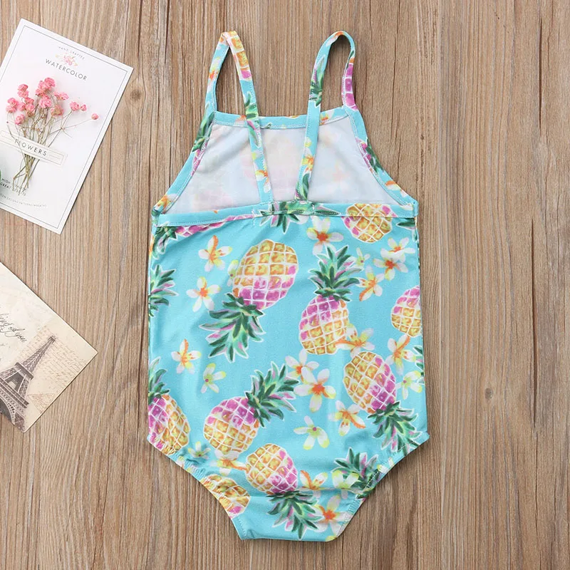 Новый летний милый детский купальник с фруктовым принтом для маленьких девочек