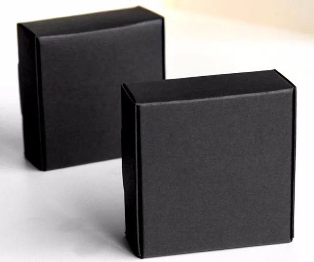 5 шт. 9.5X9.5X3cm белая маленькая Коробка для мыла черная коробка упаковки крафт бумаги
