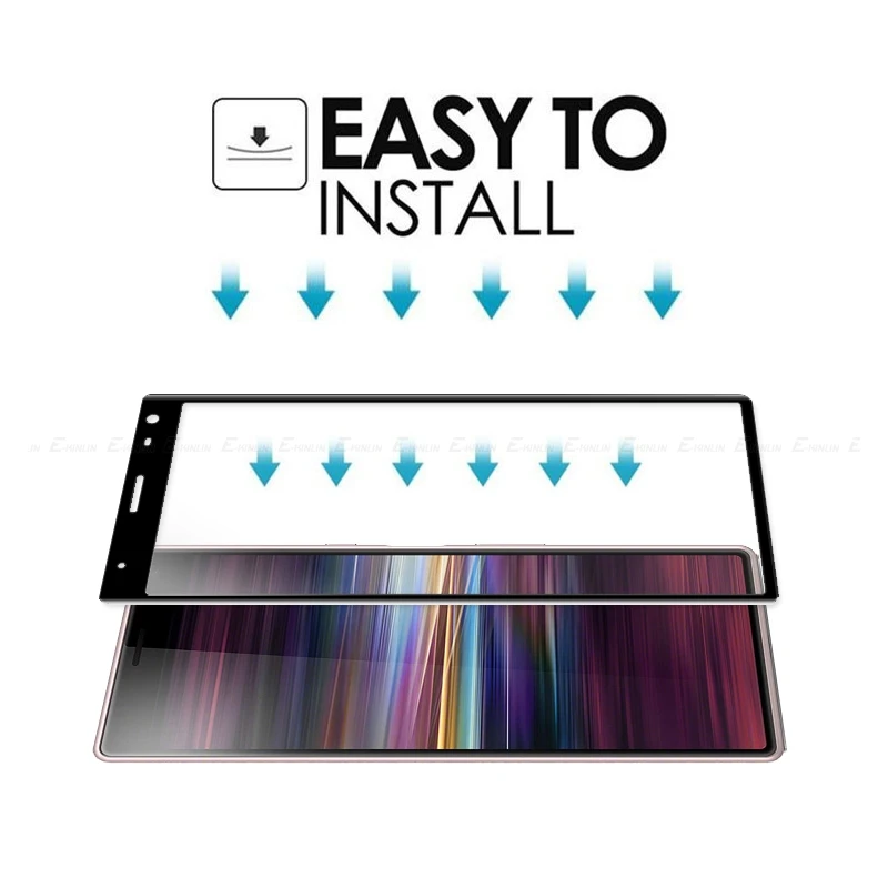 3D изогнутый край Полное покрытие закаленное стекло для Sony Xperia 1 5 8 Lite 10 II III Plus L3