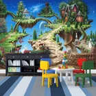 Пользовательская настенная Ткань 3D Мультфильм Сказка замок фото фрески обои дети спальня фон настенные бумаги для стен 3 D