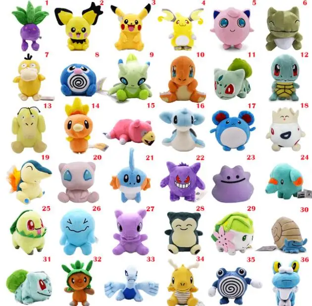 Кукла из аниме Poliwag Bulbasaur Charmander Lapras Snorlax мягкая Yokai ty бини Боос подарок плюшевая