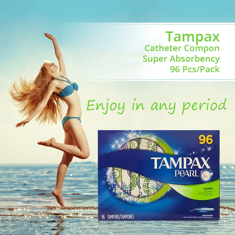 96 шт. неароматизированные катетерные тампоны Tampax с супервпитывающей
