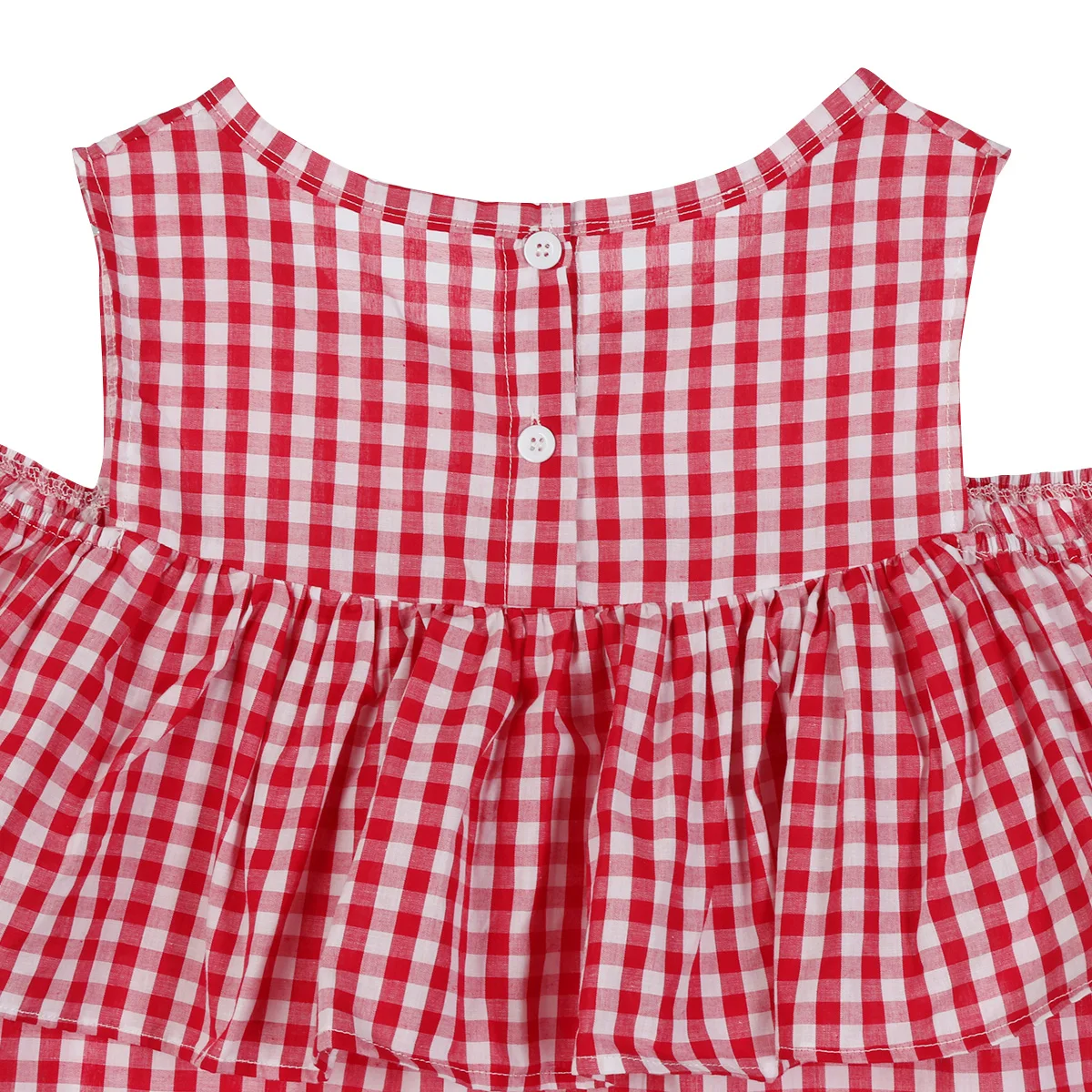 Блузка для мамы и дочки летняя Клетчатая блузка с бантом повседневная одежда 2018 |