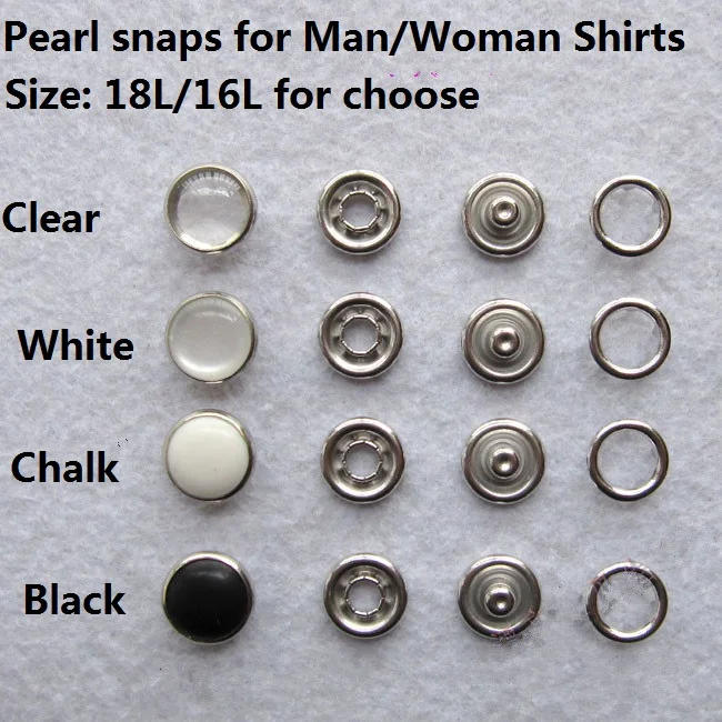 1000set customized Pearl Snaps Buttons For Shirts Bag Purse Clasp Metal Button Fastener Craft Wholesale(Big qty can get cheap)