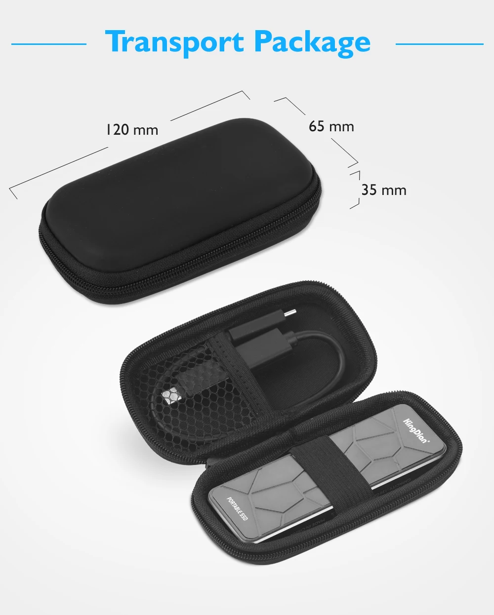 KingDian товар освещение Портативный SSD USB 3,0 120 ГБ 250 ГБ 500 Гб внешний Портативный твердотельный накопитель