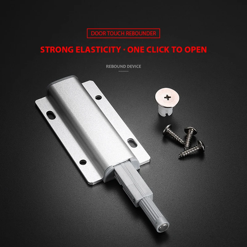 kak 5pcslot aluminum alloy push to open cabinet catches door stops magnetic touch stop kitchen invisible cabinet pulls hardware free global shipping