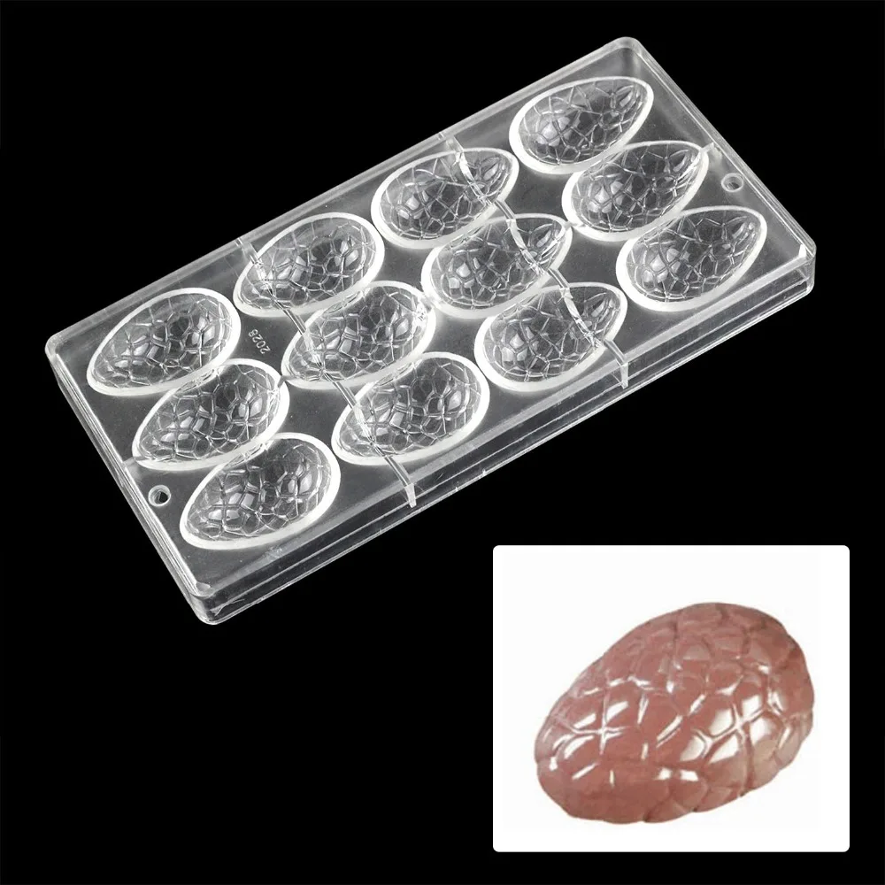 3D Хэллоуин в форме яйца Поликарбонат шоколадная форма твердый конфеты Форма