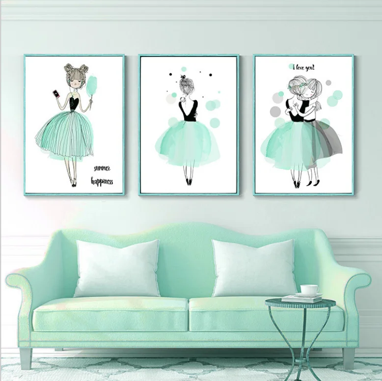 

Baby Bedroom Decoration fairytale magic Wall Art Canvas Poster and Print Cartoon Painting Wall Pictures for Living Room