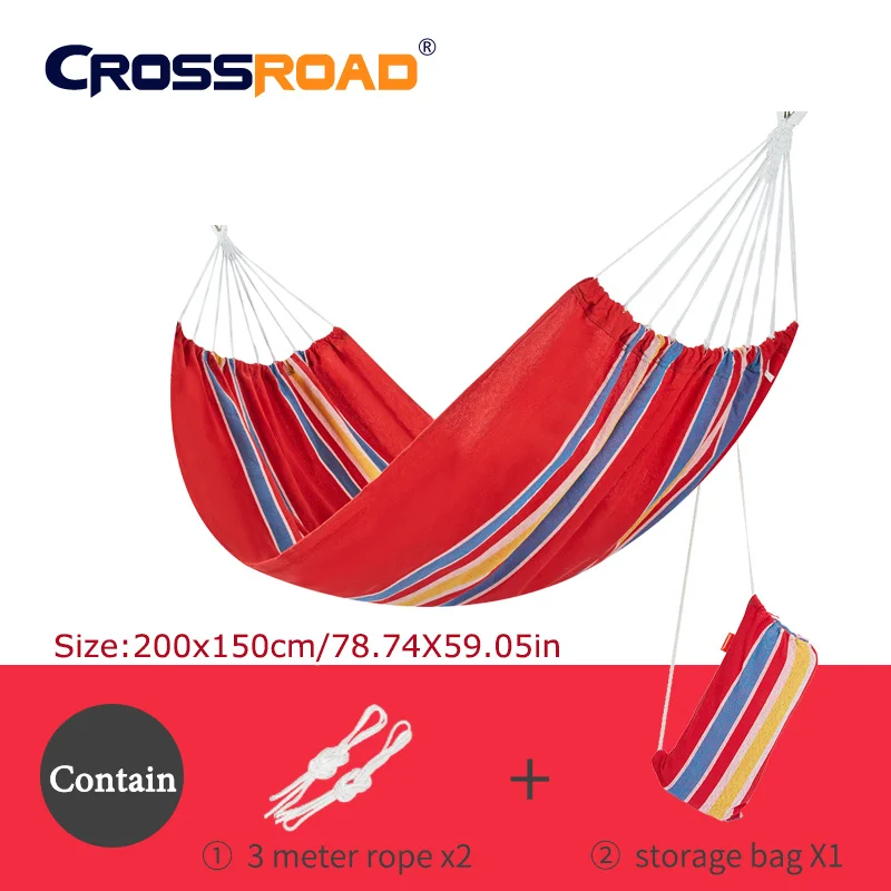 200x150cm RED Высокое качество 200x150 см гамак со съемной палкой двойные садовые качели спальная кровать открытый кемпинг подвесное кресло портативный - Цвет: 200x150cm RED