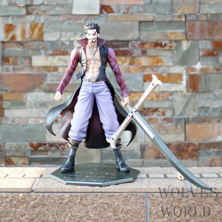 Аниме одна деталь 28 см поп большой размер Dracule Mihawk ПВХ фигурка Brinquedos Коллекция Модель игрушки