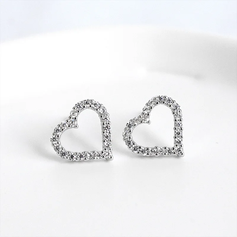 LOVE Heart 925 пробы серебряные серьги для женщин INS серебро ювелирные изделия шпильки