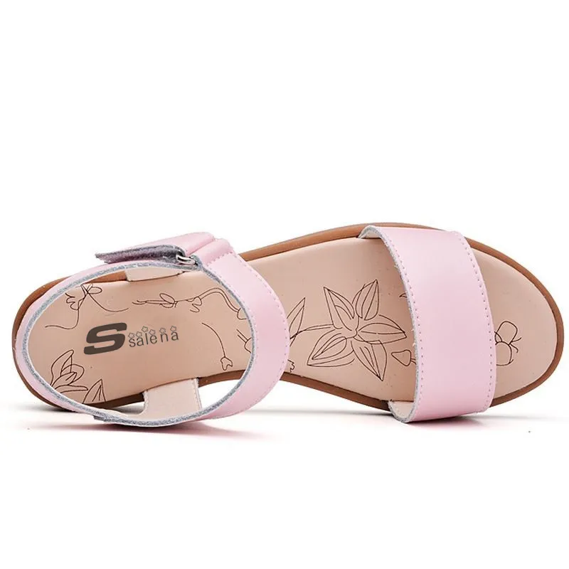 Женские сандалии летние дышащие кожаные для женщин новинка 2020 стильная обувь