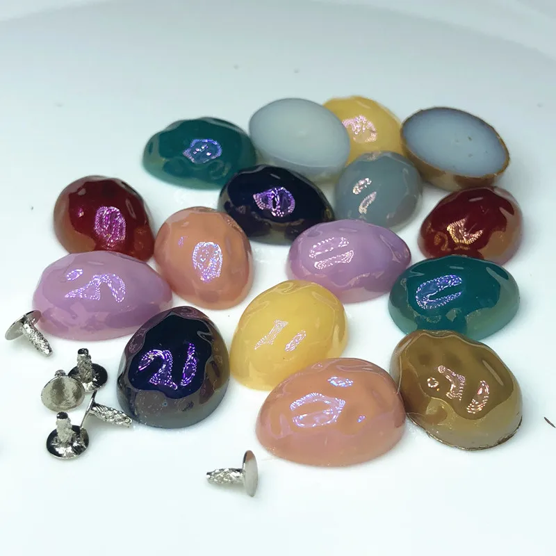Multi Color Новые 30 шт. 17 мм уникальные акриловые заклепки в форме капли воды акриловые кожаные штифты для рукоделия подходят ремни сумки обувь, одежда DIY решений - Цвет: Multi Color