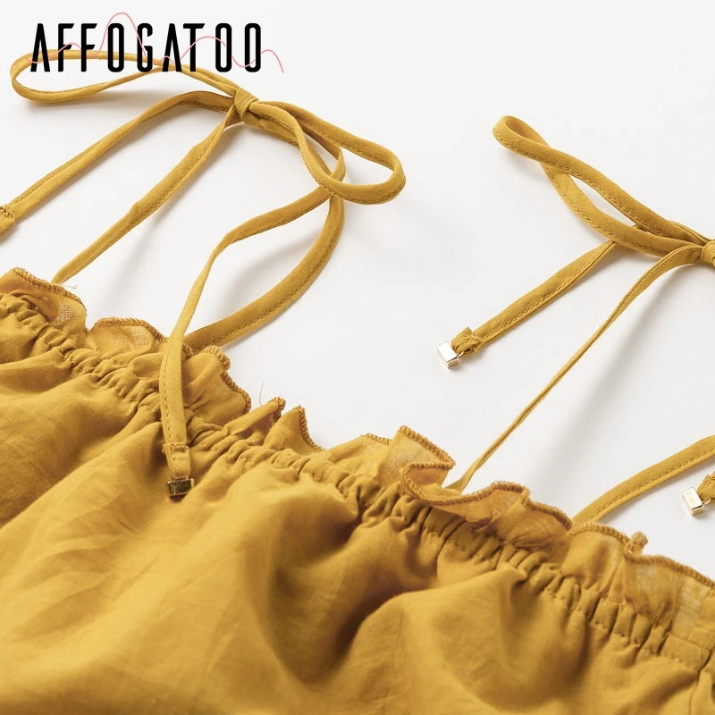 Affogatoo повседневное выдалбливают Летнее белое платье координаты для женщин