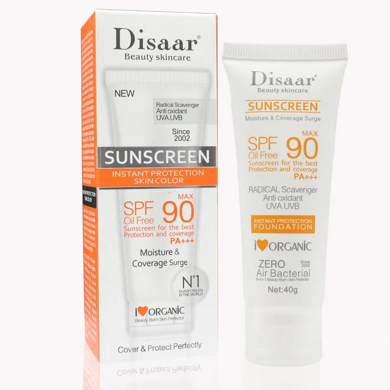 

Beauty Skin Care Facial Sunscreen Cream Spf Max 90 Oil Free Radical Scavenger Anti Oxidant UVA/UVB 40g