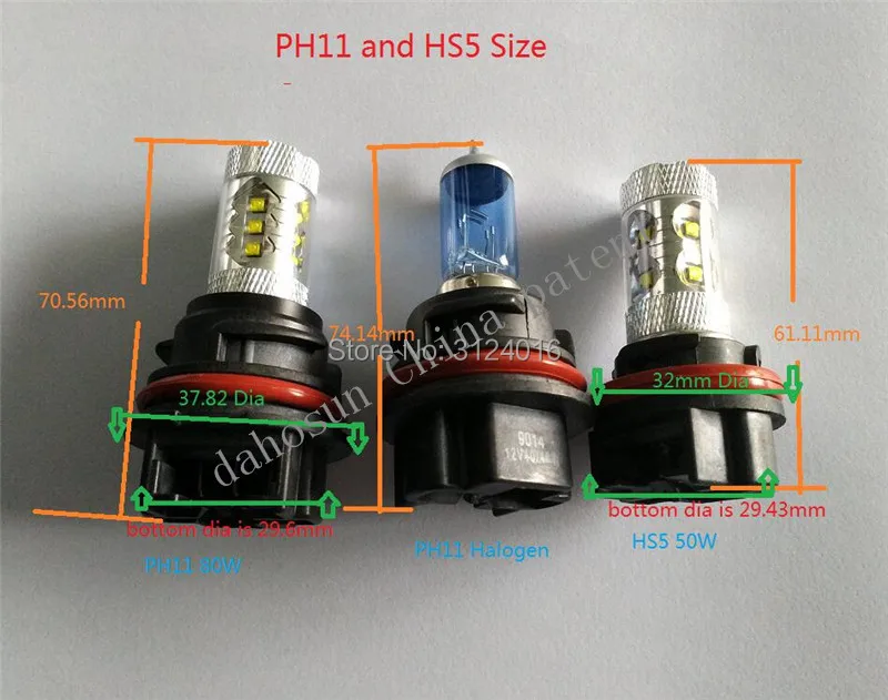 2 шт. X HS5 80 Вт LED Play & plug для Honda PCX125 Suzuki Yamaha Motor 6000K|80w led|led 80wled led |