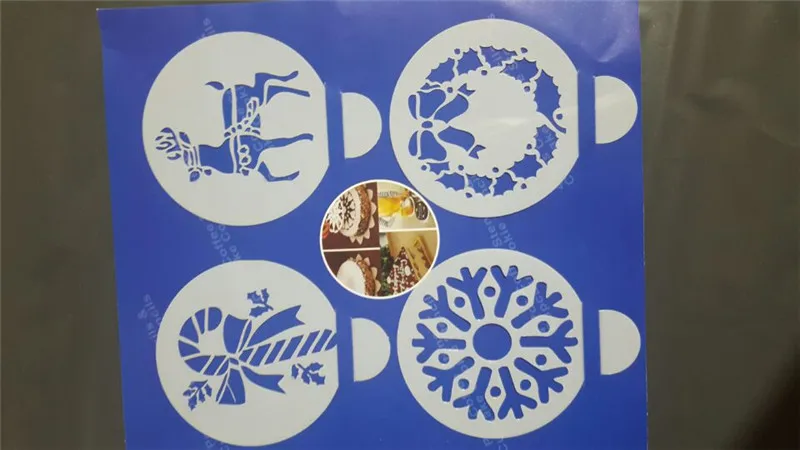 Рождественский кофе латте капучино бариста арт трафареты/торт Duster шаблоны