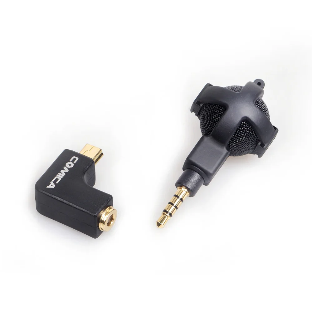 Профессиональный микрофон CoMica для спортивных экшн-камер GoPro с двумя микрофонами