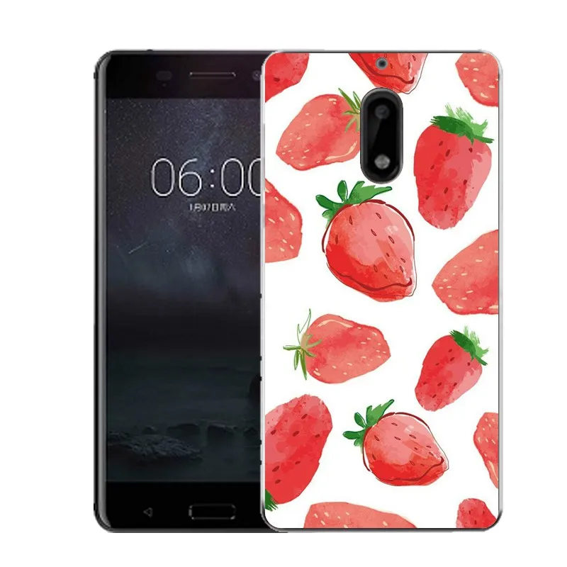 Qmswei силиконовый чехол для телефона nokia3 nokia5 nokia6 nokia8 N540 N535 ясно клубника медведь
