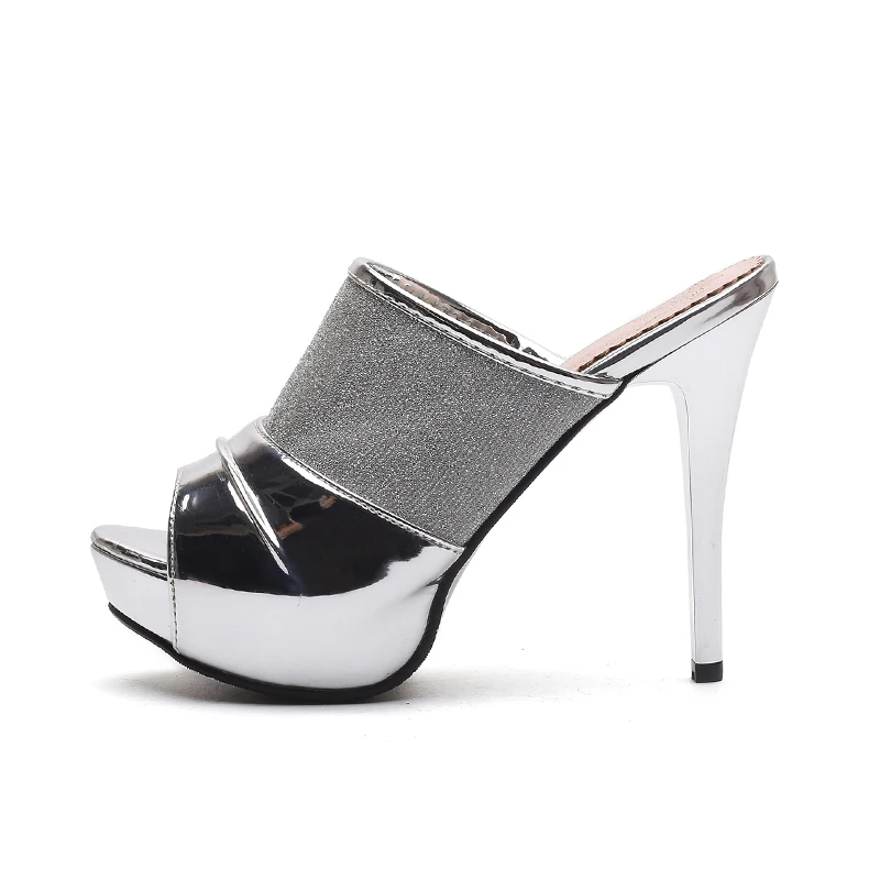 Женские мюли JK на платформе и высоком каблуке большие размеры 43|women slippers|slippers