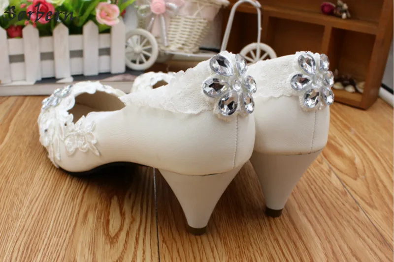 Sorbern/Свадебные вечерние туфли ручной работы на шнуровке белые подружки невесты с