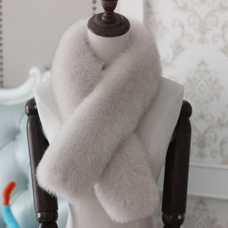 Glaforny Women 100% Real Fox Fur Collars Female Scarf Natural Genuine Scarves Collar Accessories customizable | Аксессуары для