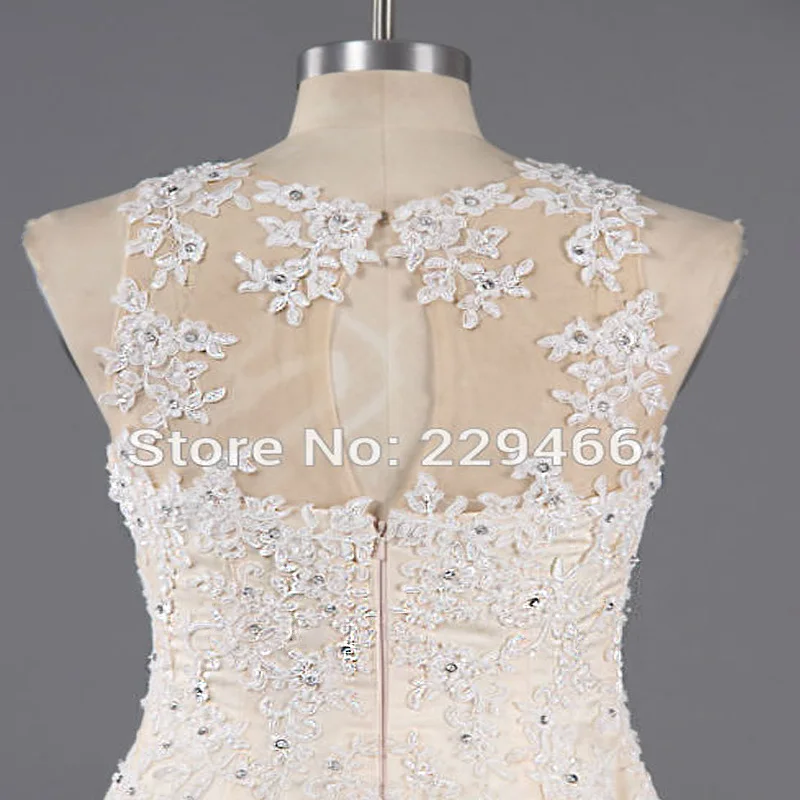 Sheer Тюль Русалка Свадебные платья 2017 О образным вырезом оборками Vestido De Novia