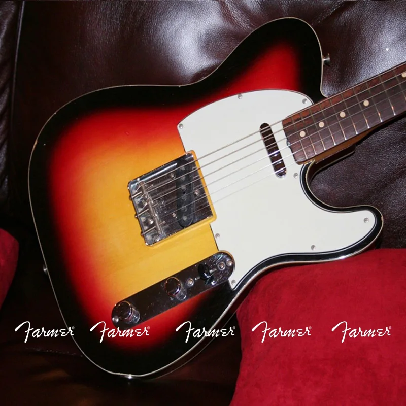 Custom shop/красная/3 цветная гитара Sunburst/6 струнная Электрогитара/Бесплатная