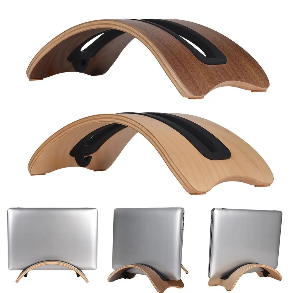 

Samdi Wooden Vertical Desktop Laptop Stand Holder Bracket Dock for Macbook Air
