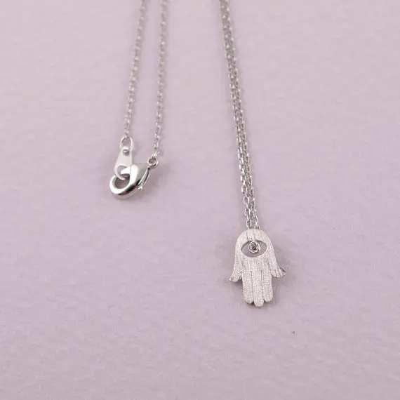 Модная женская подвеска Hamsa женское ожерелье с золотым/серебряным покрытием