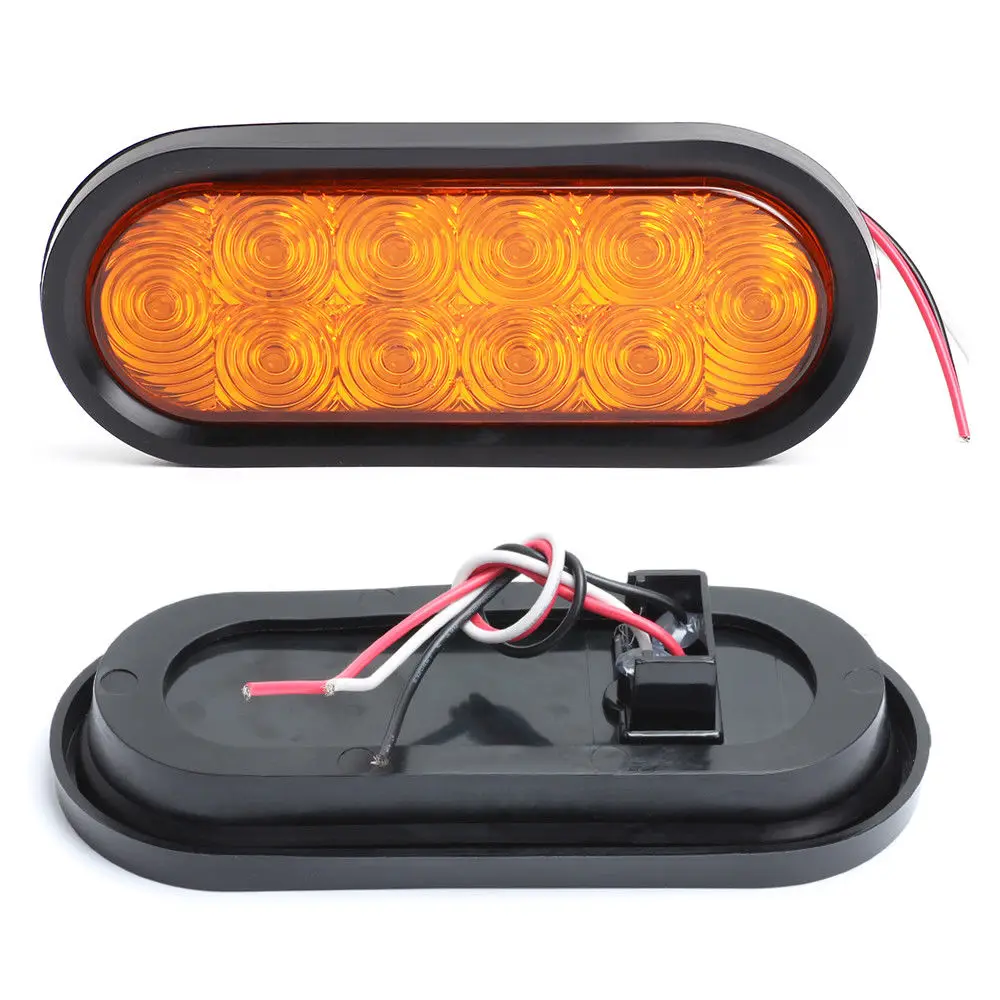 KEYECU 2 шт. 6''LED трейлер огни овальные лампы буксировочный задний стоп сигнал