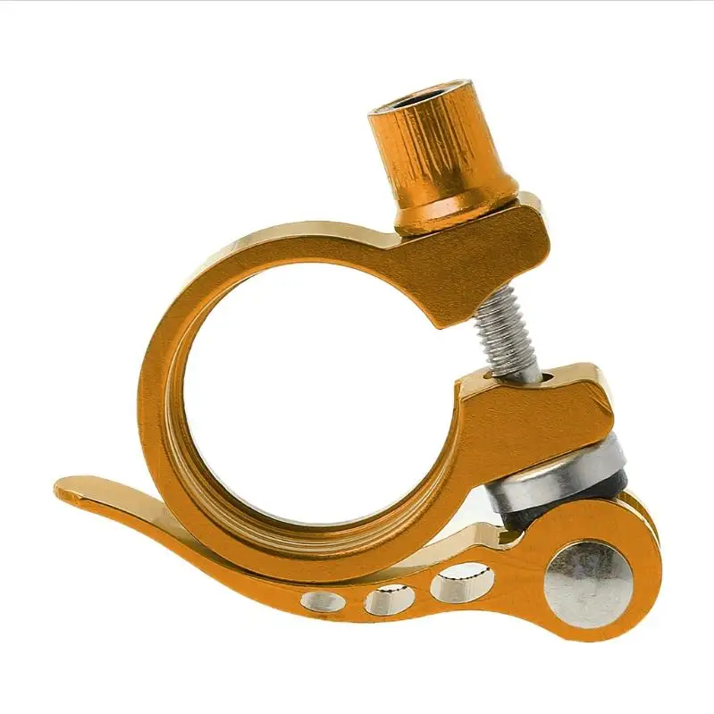 31.8 mm yellow Новинка 1 шт. алюминиевая стойка сиденья из сплава зажим быстросъемный MTB Велоспорт 28,6 31,8 34,9 сиденье велосипед аксессуар - Color: 31.8 mm yellow