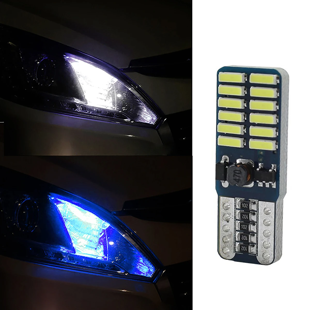JOGMACHINE T10 24smd светодиодный светильник лампы автомобилей CANBUS без ошибок 4014 12V 24V супер яркий просвет лампа белый красные, синие фиолетовые