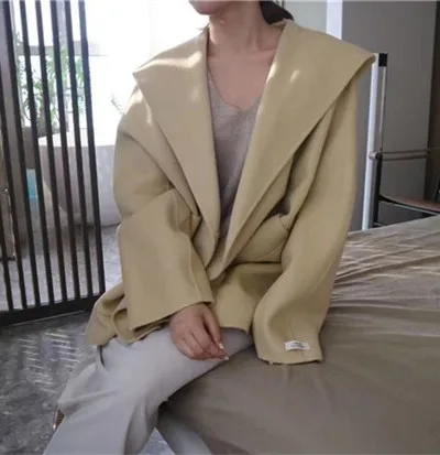 Женское шерстяное пальто новинка 2018 модная шерстяная Верхняя одежда ручной