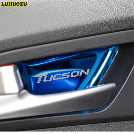 4 шт. чаша из нержавеющей стали для внутренней дверной ручки Hyundai Tucson 2015 2016 2017
