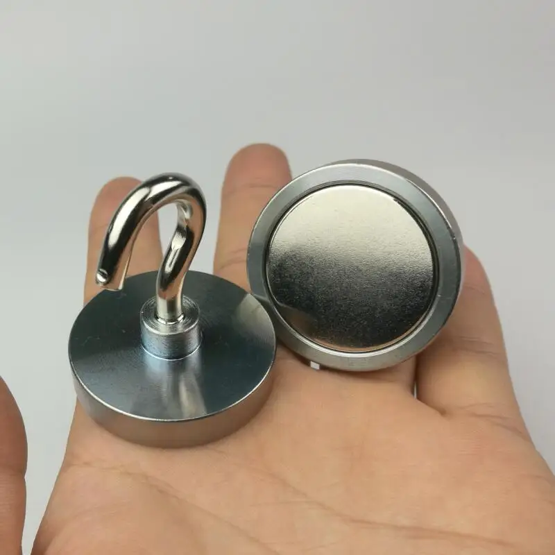 4 шт. D42mm мощный сильный неодимовый магнит с крюком Магнитный Материал