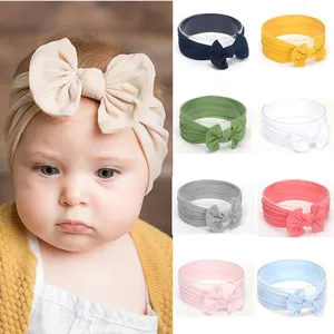 От 0 до 7 лет, мода 2021 года, цветная детская лента для волос, милая повязка на голову с бантом для новорожденных, детская шапочка на шлем для маленьких мальчиков и девочек